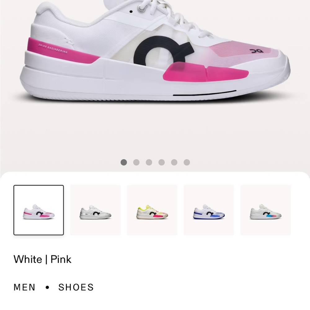 White and Pink Tennis Sneakers
